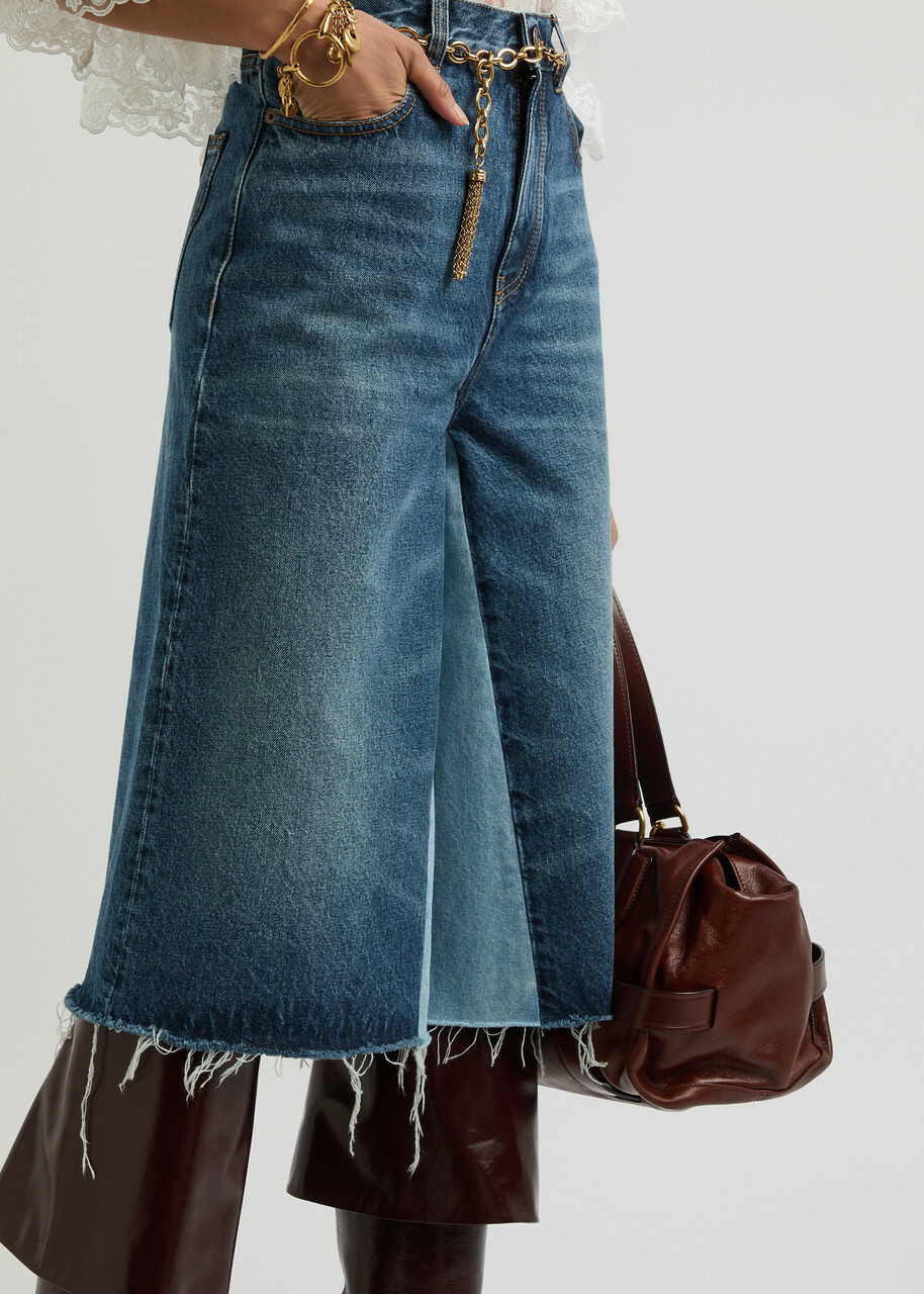 Chloe Panelled Denim Shorts
