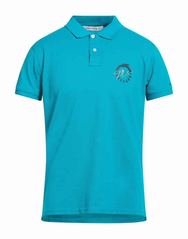 Photo: Trussardi Mens Polo shirt Turquoise