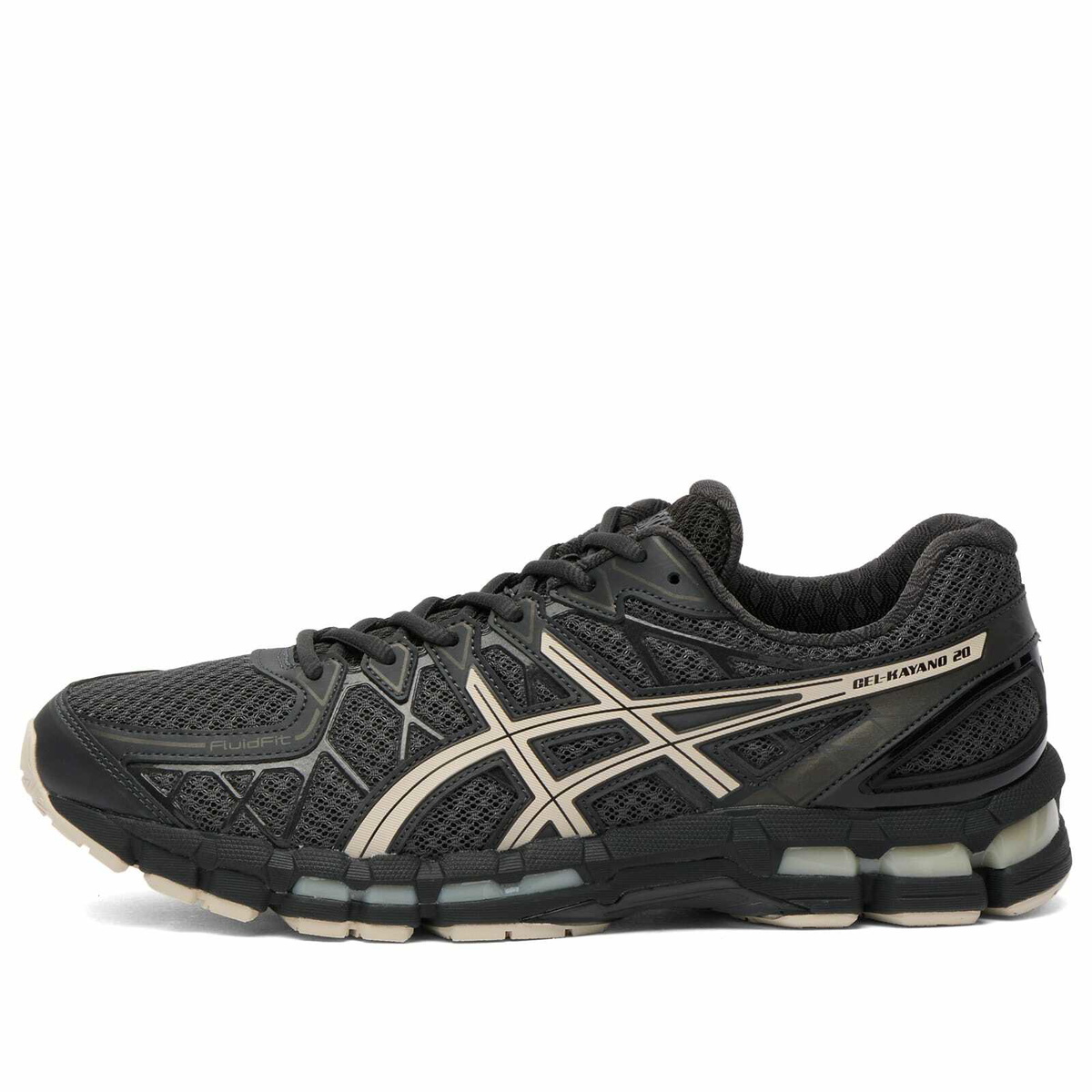 Asics Men's GEL-KAYANO 20 Sneaker in Obsidian Grey/Oatmeal