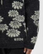 032c MELTING DAISIES KNIT LS POLO SHIRT Black Mens Polos/Pullovers/Shirts & Blouse