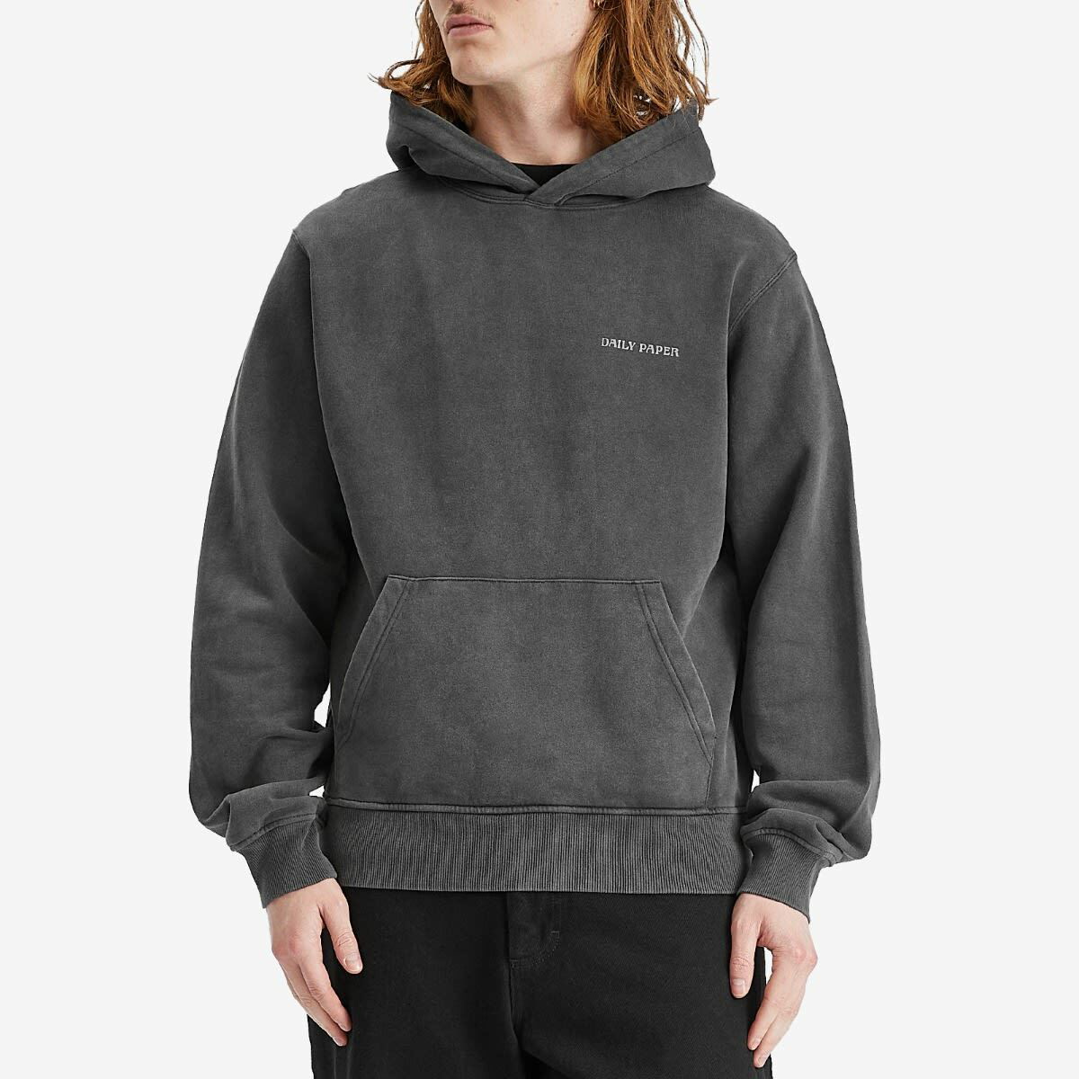 Daily Paper Men's Senses Hoodie in Washed Black Daily Paper