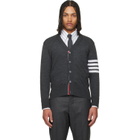 Thom Browne Gray Merino Wool 4-Bar Classic Cardigan