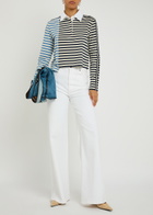 3.1 Phillip Lim Patchwork Striped Cotton Polo top Stripe