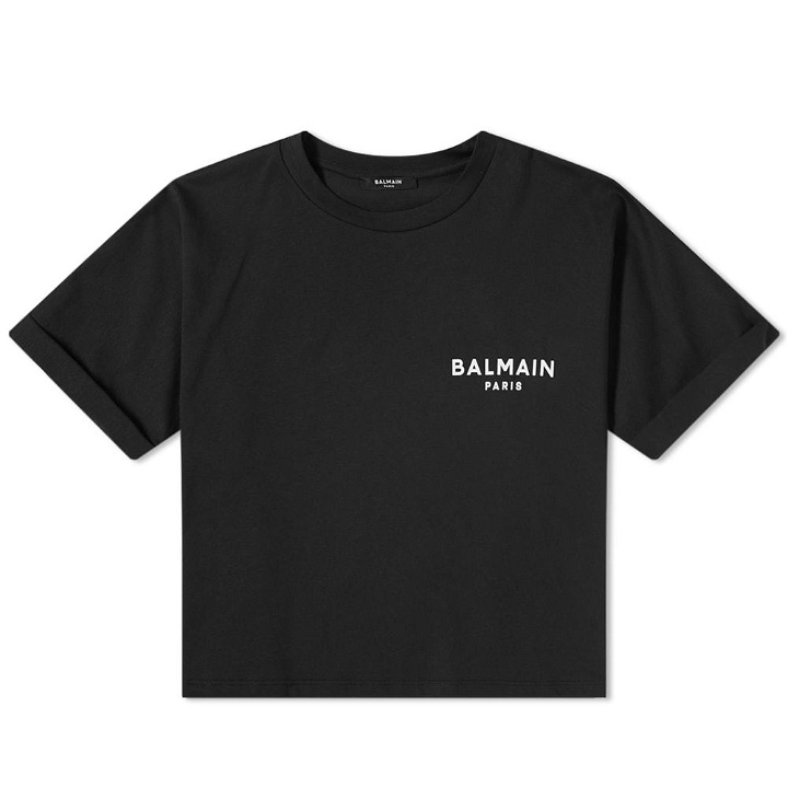 Photo: Balmain Small Logo Cropped Tee