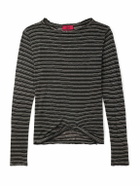 424 - Striped Jersey T-shirt - Black