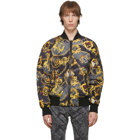 Versace Jeans Couture Reversible Black Baroque Bomber Jacket