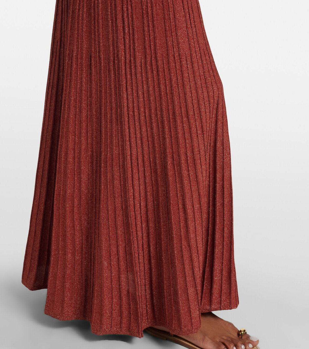 Faithfull Plissé halterneck cotton-blend maxi dress
