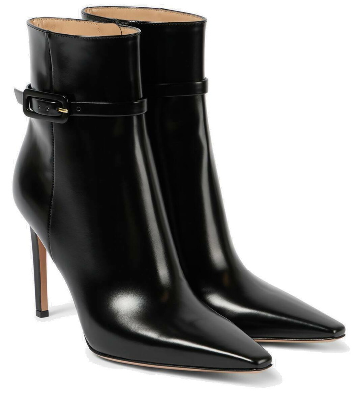 Photo: Gianvito Rossi 95 patent leather ankle boots