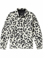 Portuguese Flannel - Dreamy Leopard-Print Jacquard-Knit Overshirt - White