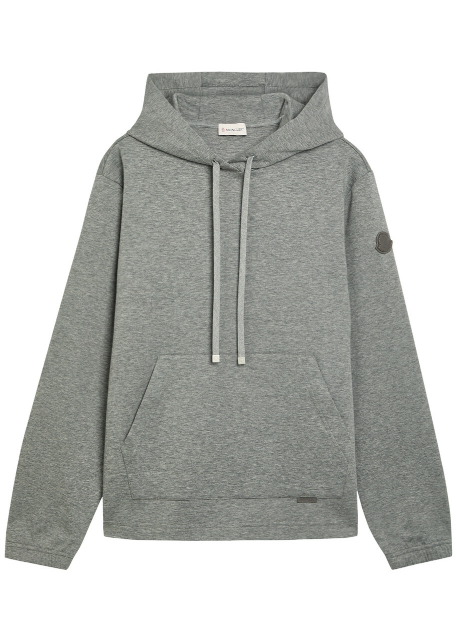 Moncler Logo Cotton-blend Sweatshirt Grey