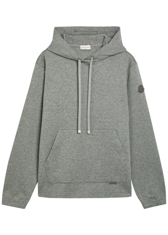 Photo: Moncler Logo Cotton-blend Sweatshirt Grey