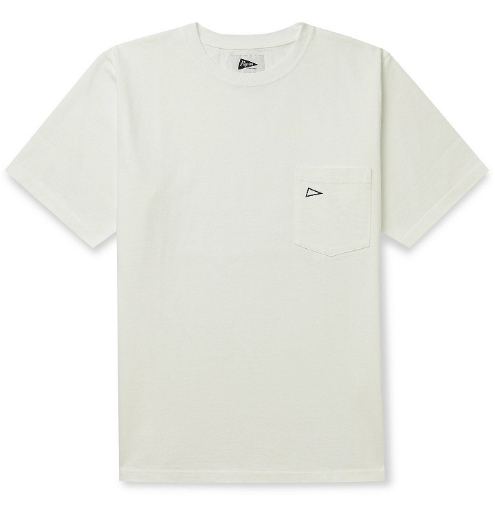 Photo: Pilgrim Surf Supply - Logo-Embroidered Cotton-Jersey T-Shirt - White