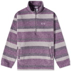Polar Skate Co. Men's Stripe Fleece Pullover in Light Purple