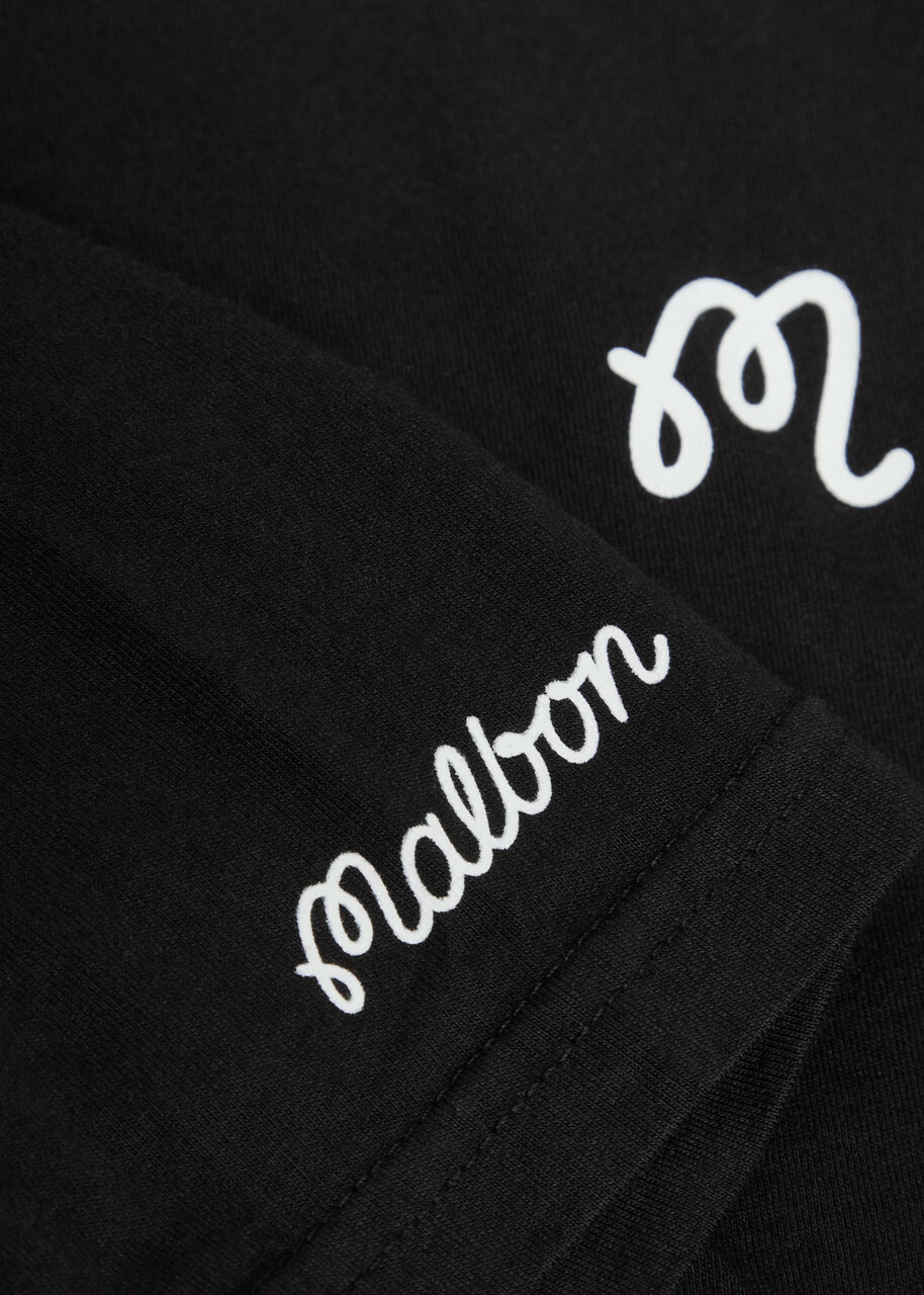 Malbon Bermuda Logo-print Cotton T-shirt Black