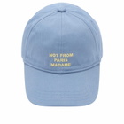 Drôle de Monsieur Men's Slogan Cap in Atlantic Blue 