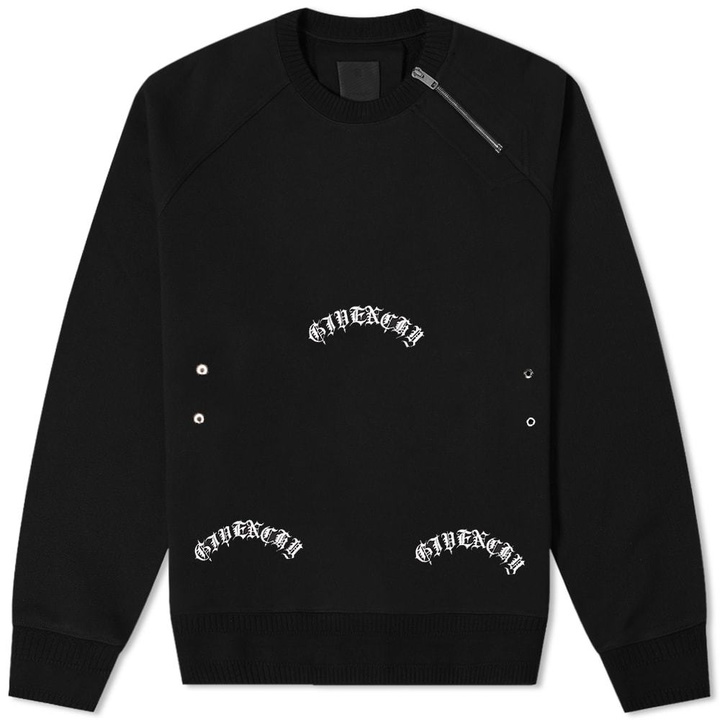 Photo: Givenchy Oversized Power Of 3 Zip Crew Sweat