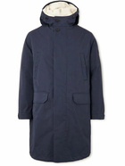 Yves Salomon - Tech Cotton-Blend Parka with Detachable Shearling Liner - Blue