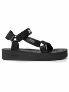 Palm Angels - Suicoke Depa Logo-Print Webbing-Trimmed Rubber Sandals - Black