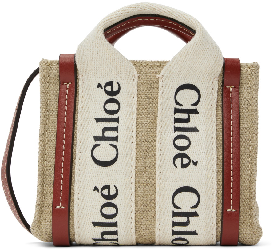 Chloé Beige Nano Woody Bag