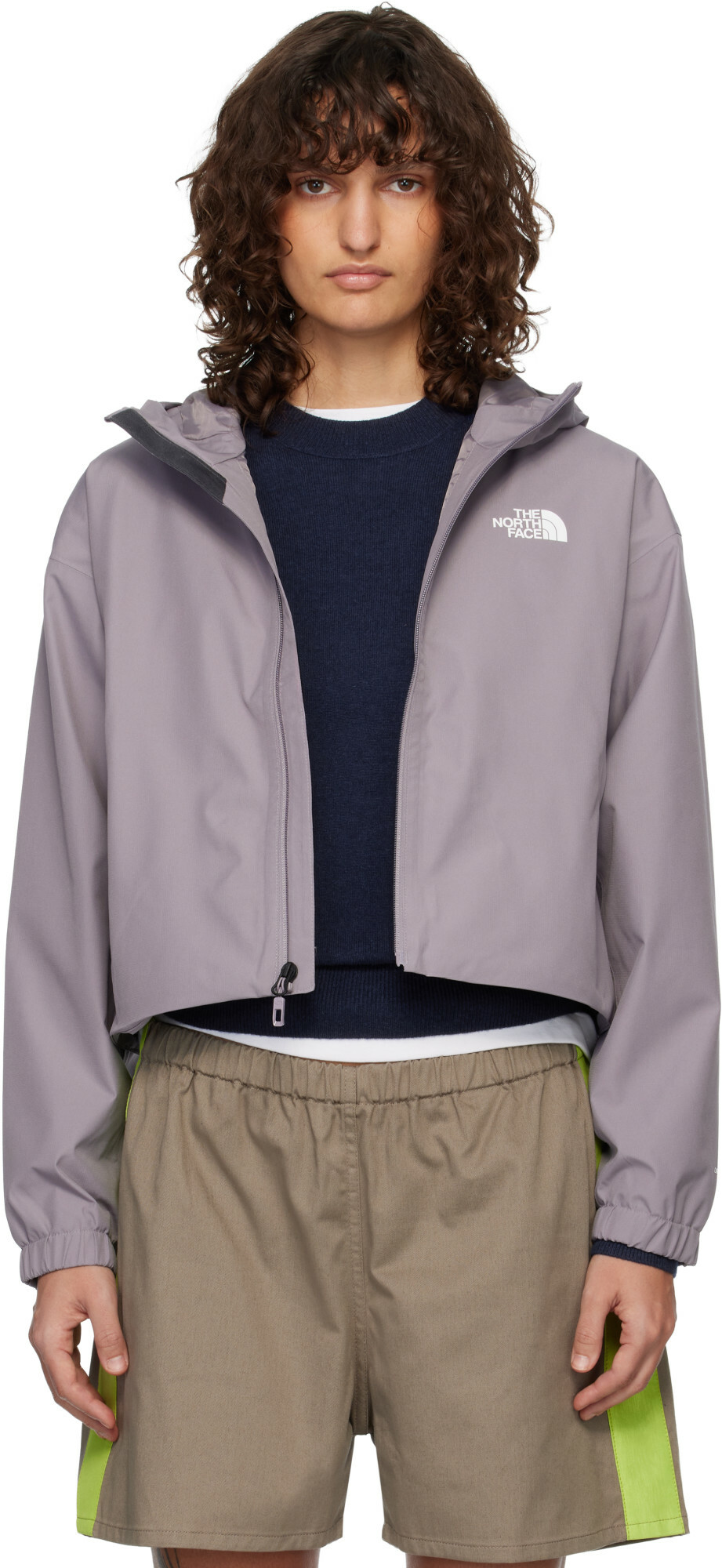 The North Face Purple Quest Cropped Waterproof Rain Jacket