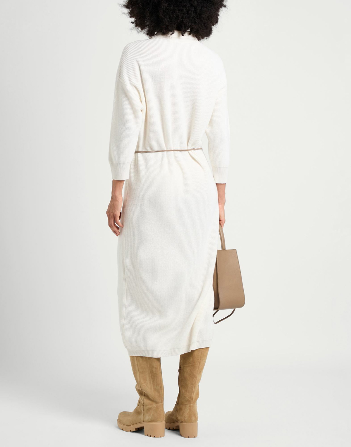 Peserico Womens Midi dress in Cream