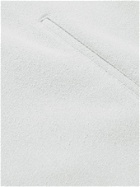 SSAM - Textured Organic Cotton and Silk-Blend Jersey Hoodie - Gray