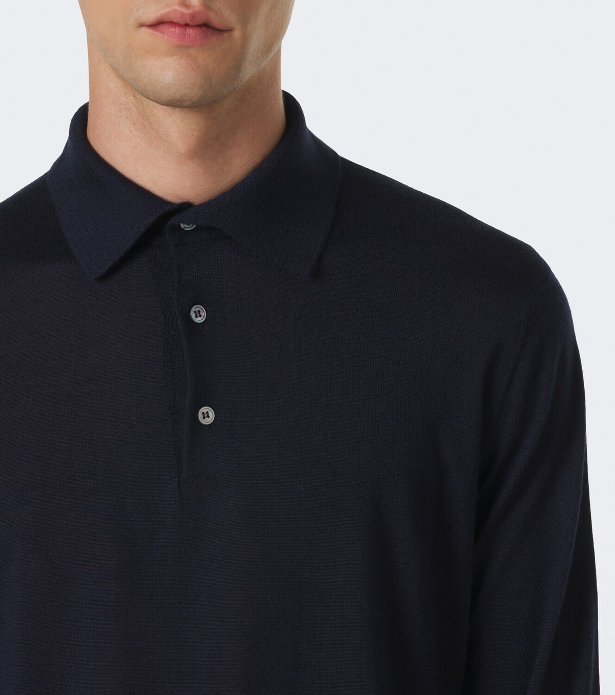 Thom Sweeney Cashmere and silk polo sweater