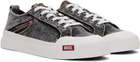 Diesel Gray & White S-Athos Nmd Low Sneakers
