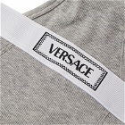 Versace Women's High Rise Logo Briefs in Grey Melange