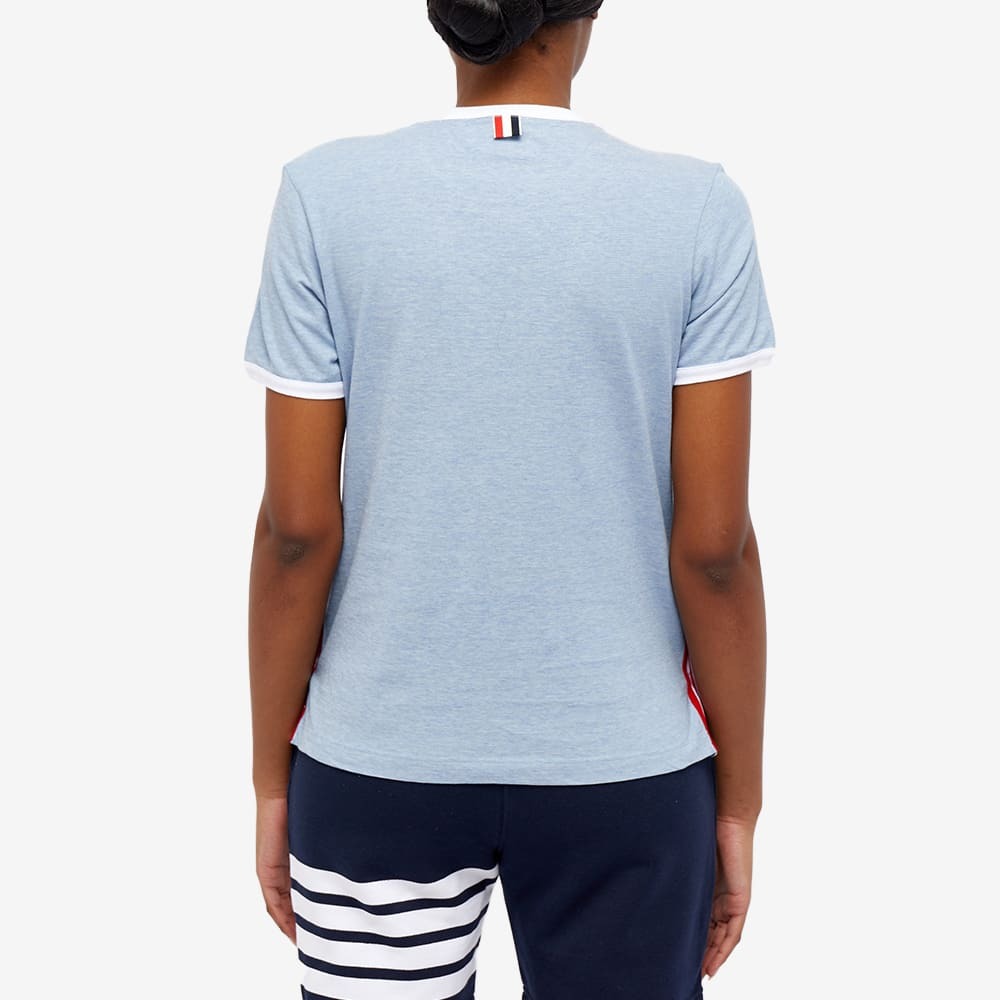 Thom Browne Women's Short Sleeve Ringer T-Shirt in Light