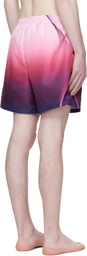 Casablanca Pink Gradient Printed Swim Shorts