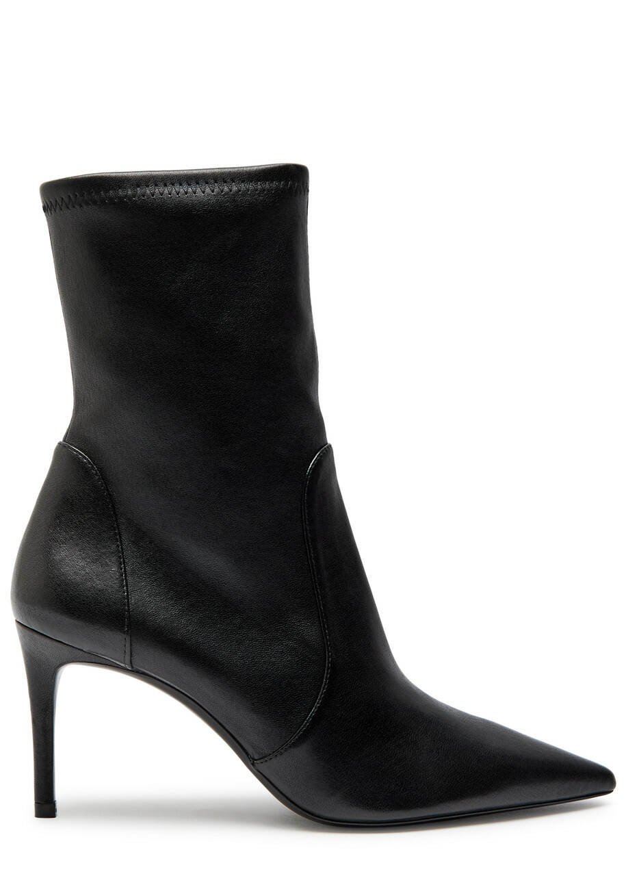 Stuart Weitzman Stuart Power 75 Leather Mid-calf Boots Black