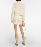 Alanui - Daisy cropped crocheted cardigan