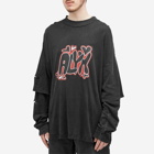 1017 ALYX 9SM Men's Oversized Needle Punch Graphic T-Shirt in Washed Black