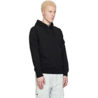 Stone Island Black 6100062 Organic Cotton Fleece Hoodie