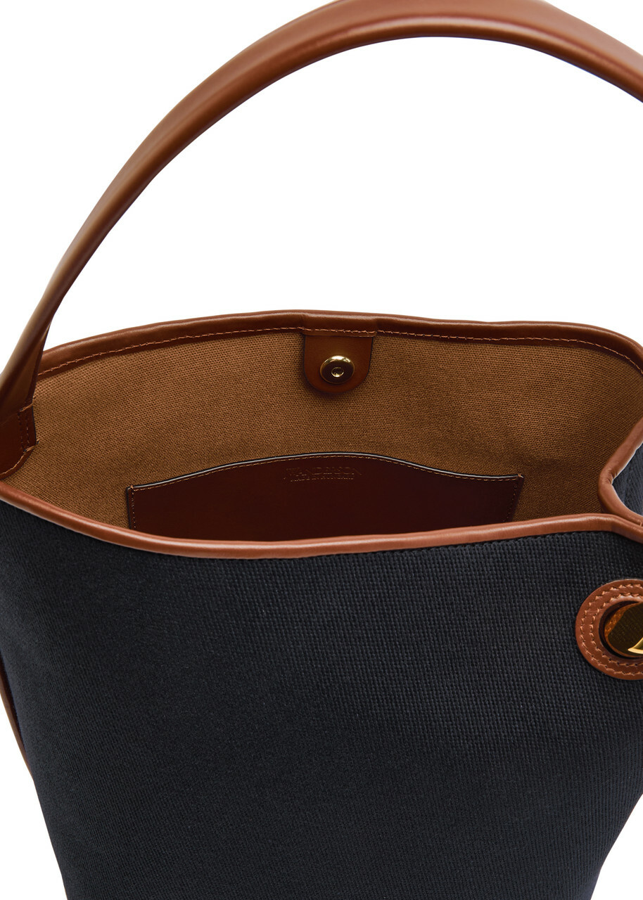 JW Anderson Corner Bucket Canvas top Handle bag - Navy - One