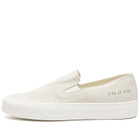 Woman by Common Projects Women's Suede Slip On Shoes in Off White