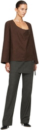 BAMBOU ROGER KWONG Brown Cotton Blouse