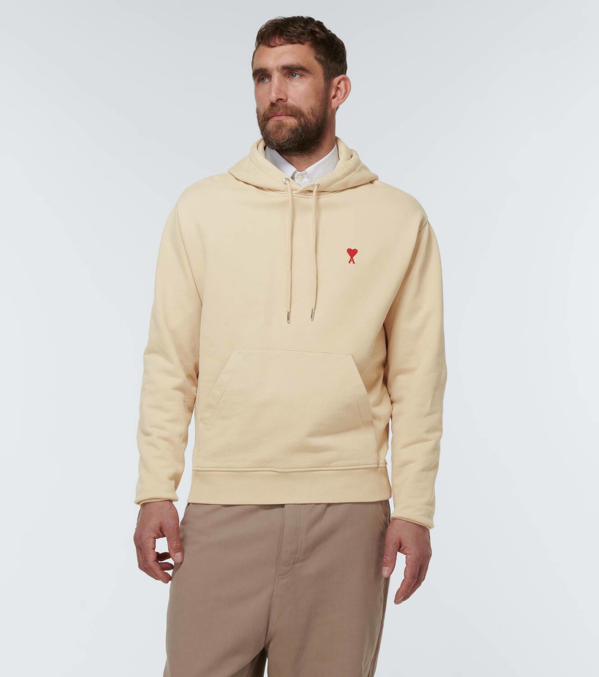 Ami Paris Ami de Coeur cotton jersey hoodie