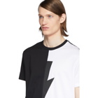 Neil Barrett Black and White Thunderbolt T-Shirt