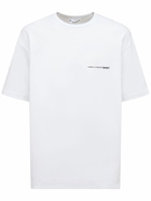 COMME DES GARÇONS SHIRT Logo Print Over Cotton Jersey T-shirt