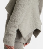 Rick Owens Asymmetric alpaca and wool-blend jacket