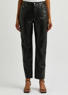 Nanushka Vinni Faux Leather Trousers Black