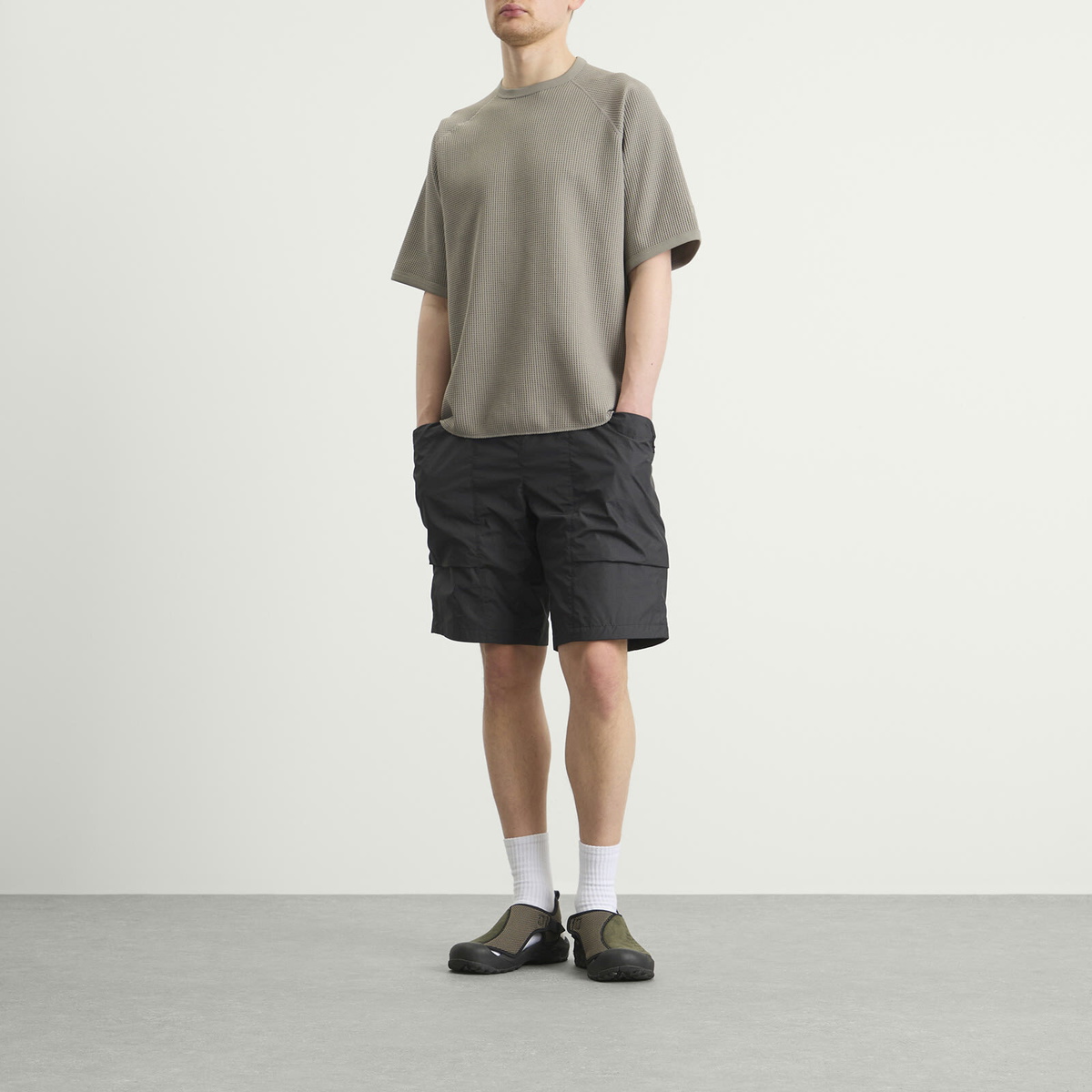 Goldwin Men's Waffle Light T-Shirt in Arid Beige