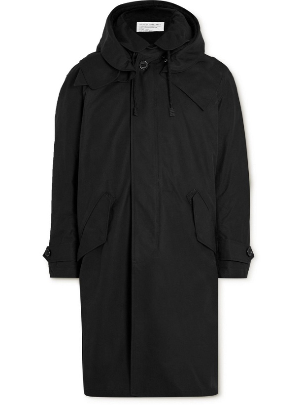 Photo: Applied Art Forms - AM2-1 Convertible Padded Cotton-Ventile Hooded Parka with Detachable Liner - Black