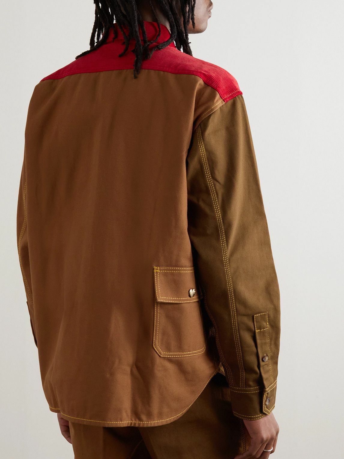 Marni - Carhartt WIP Colour-Block Cotton-Canvas and Corduroy Shirt