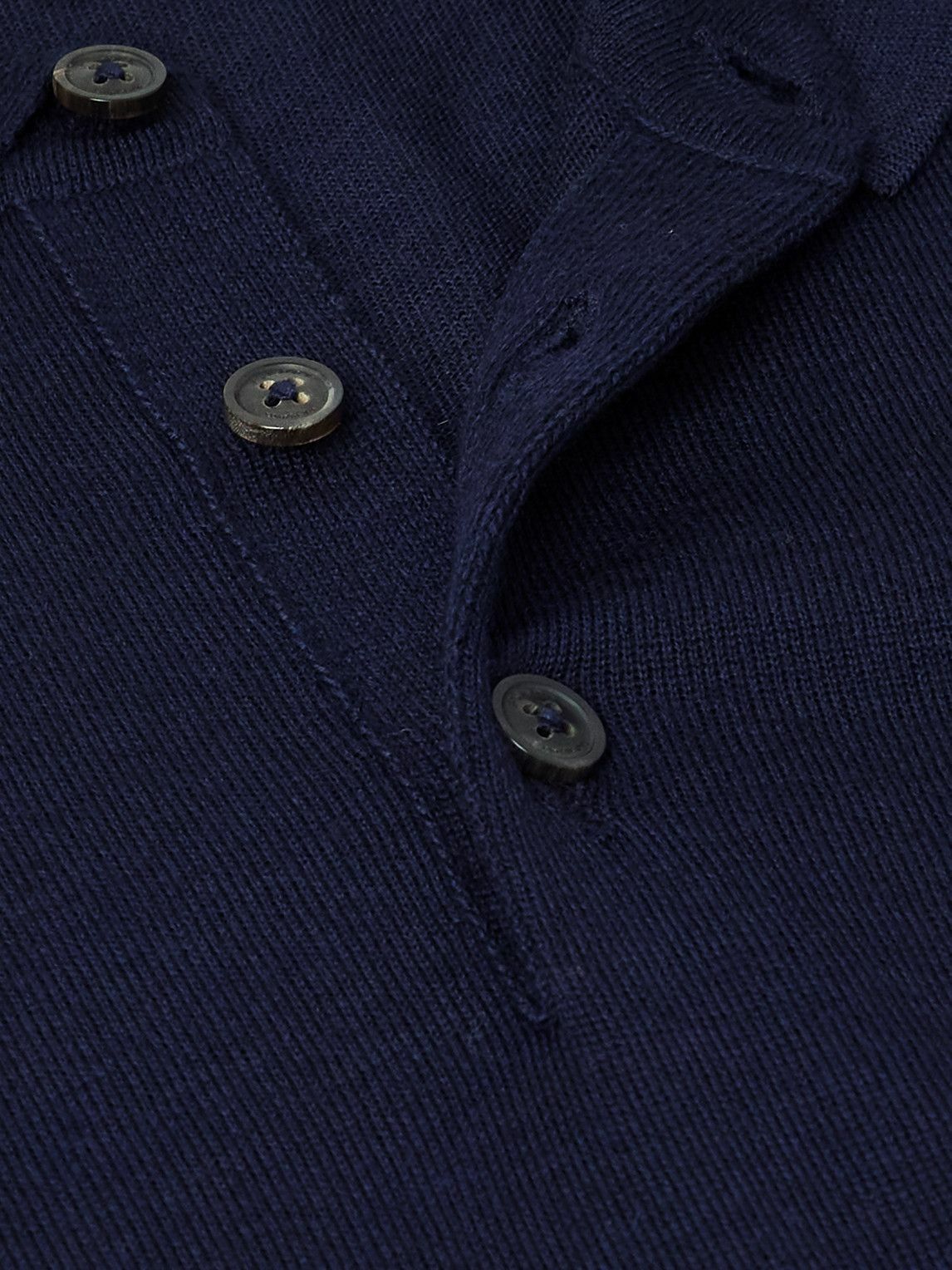 Purdey - Wool Polo Shirt - Blue