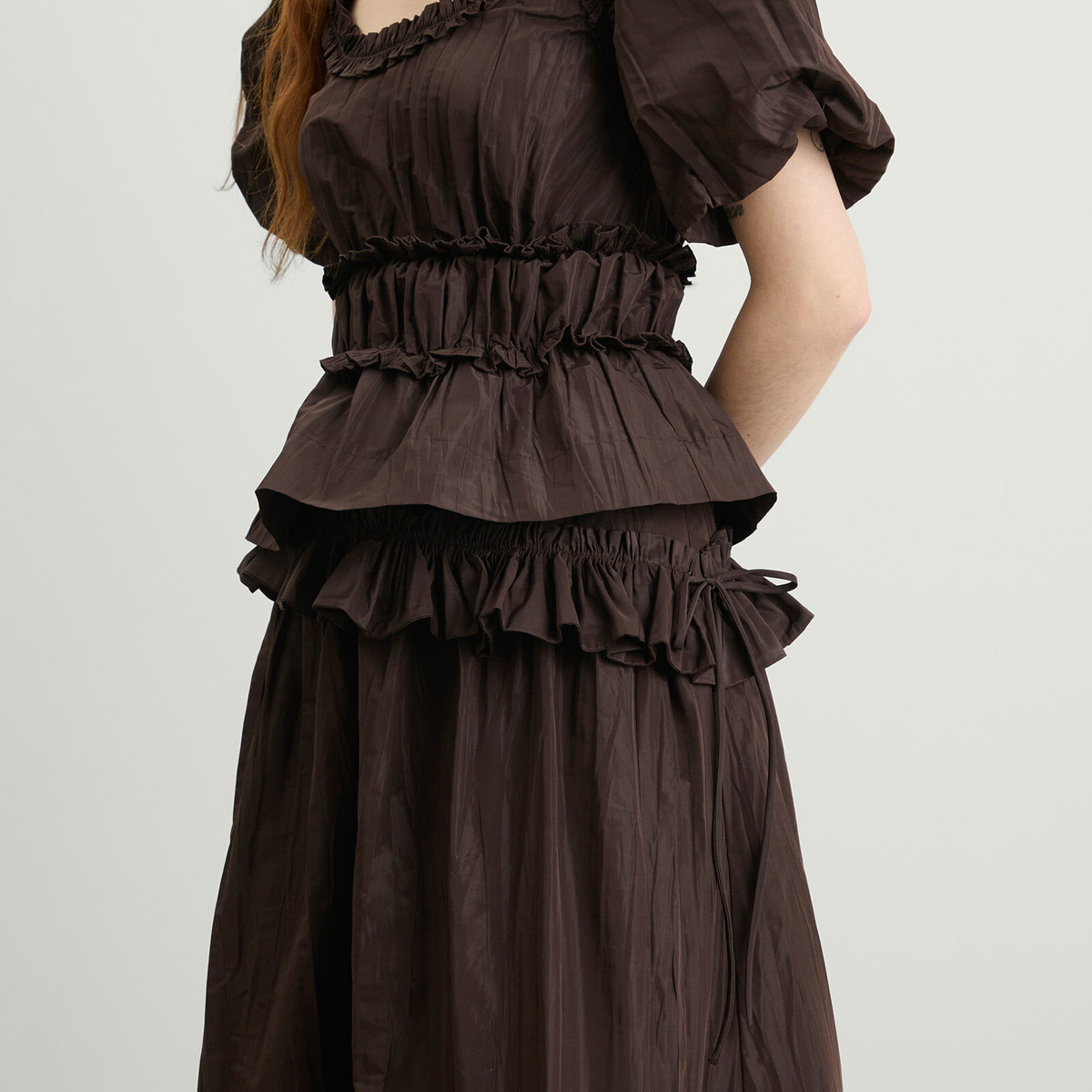 Damson Madder Women's Flavia Midi Skirt Presented By END. in Choc
