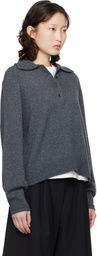 Cordera Gray Merino Wool Polo