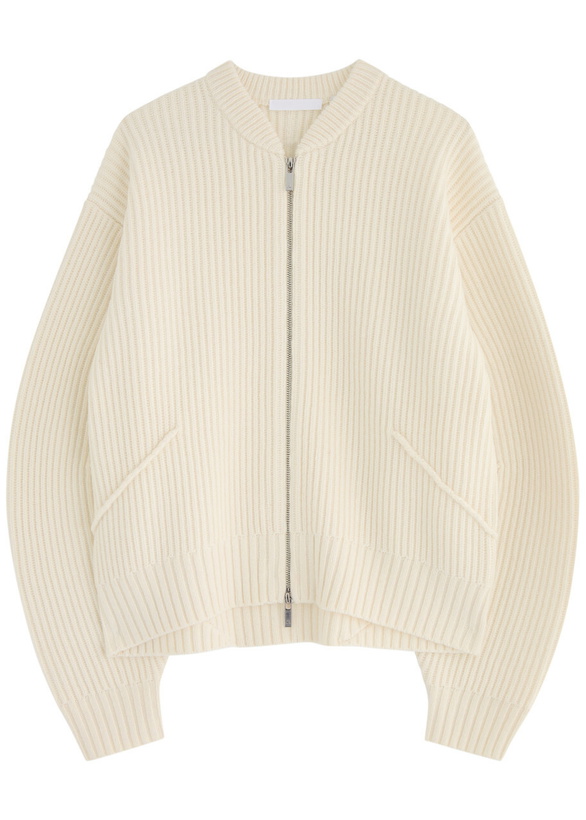 Photo: Helmut Lang Apex Ribbed Wool-blend Jumper Ivory